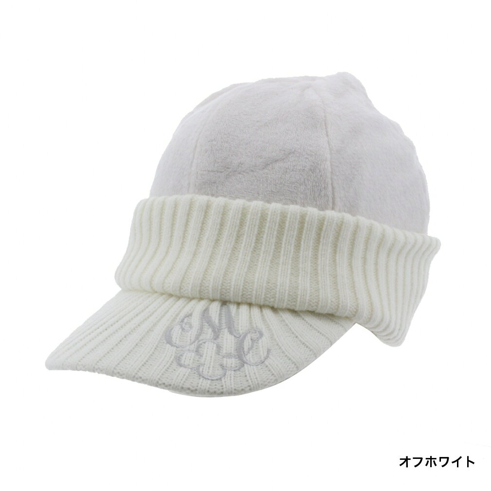 11/18限定★抽選で最大100％Pバック マリ クレール レディース ゴルフウェア ニット帽子 秋 冬 ファーニットキャップ (735955) marie claire