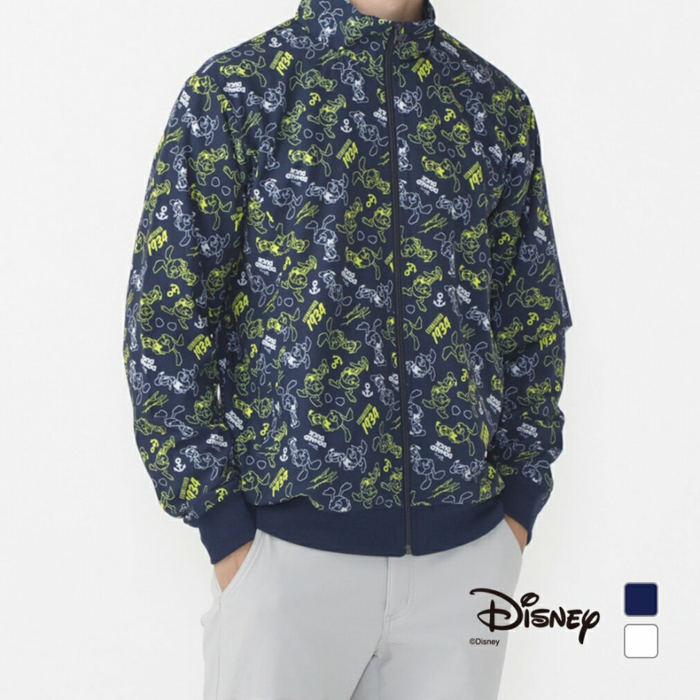 最大10％OFFクーポン 【11/16】 ディズニー ゴルフウェア 長袖ウインドブレーカー 秋 冬 メンズアイヒート/ /ウィンドジャケット (DN-1W1514F-H) メンズ Disney