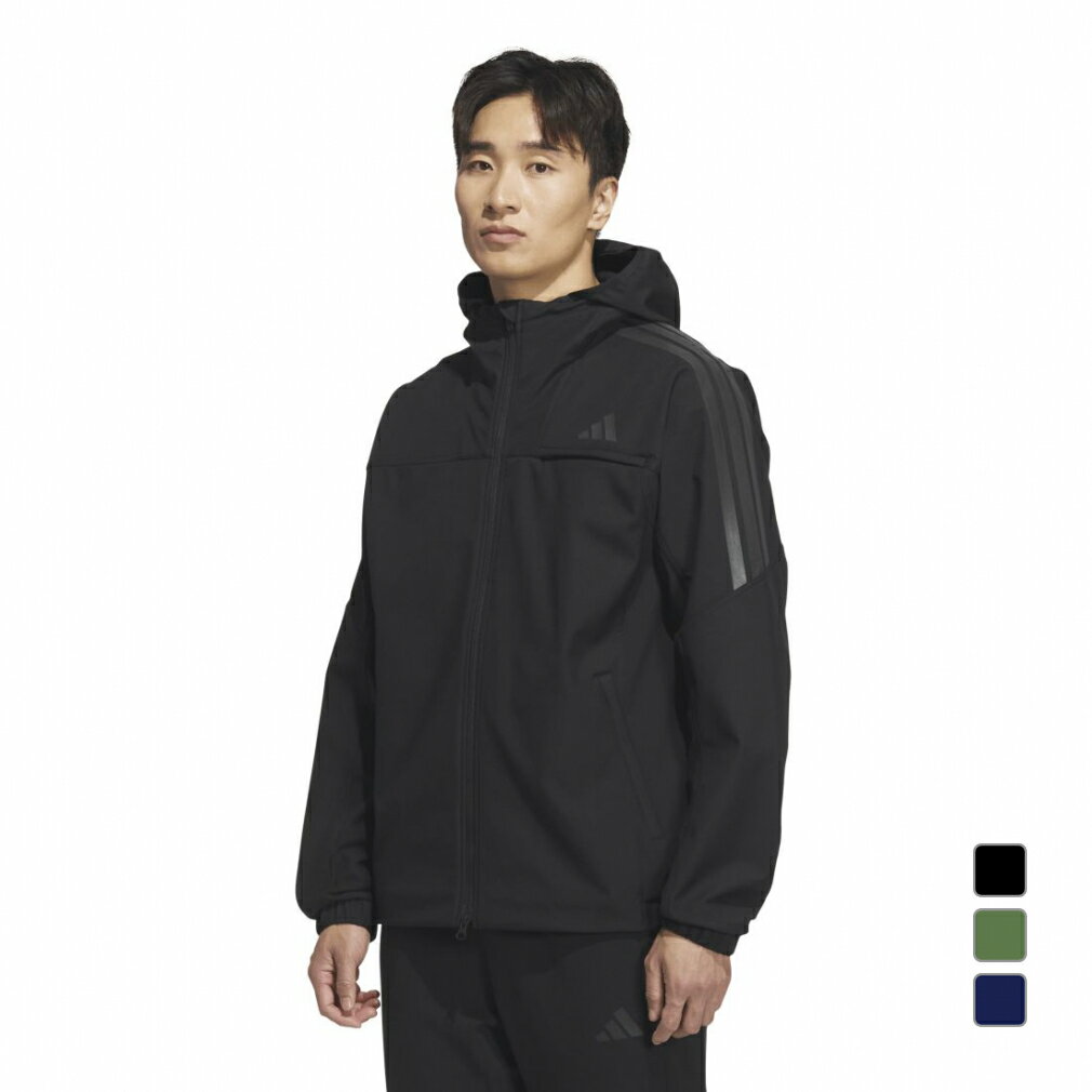 最大10%OFFクーポン 【11/20〜11/27】 アディダス メンズ ウインドジャケット スリーストライプス レギュラーフィット 圧着加工フリース フード付きウインドジャケット TC478 KA1305 KA1306 KA1307 adidas