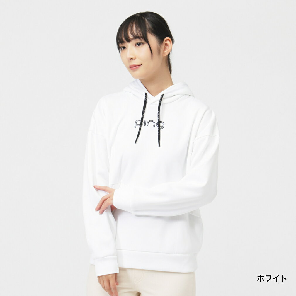 最大10％OFFクーポン 【11/16】 ピン レディース ゴルフウェア 長袖トレーナー 秋 冬 アシンメトリーポケットカルイシフーディー (6225262800) PING