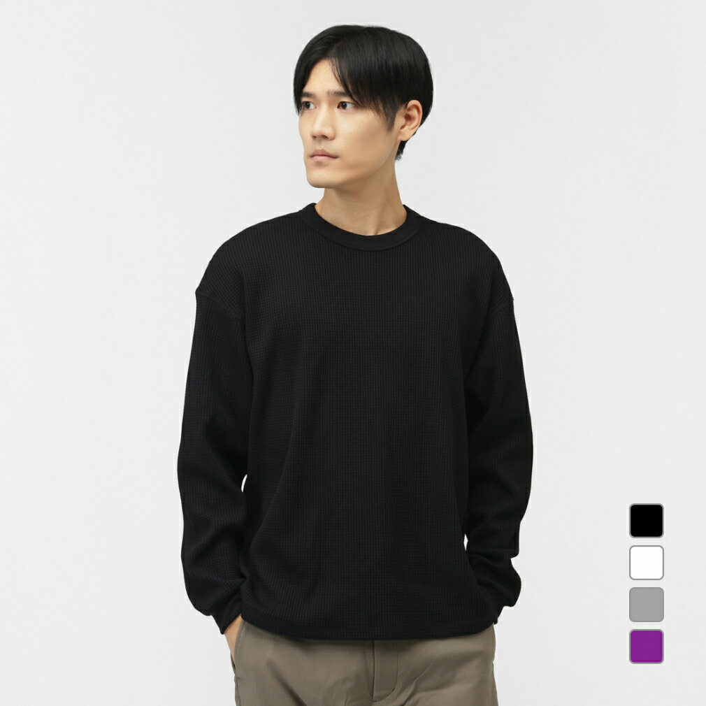 ティゴラ メンズ 長袖 Tシャツ ワッフルロングTシャツ TR-9C1625TL スポーツウェア TIGORA