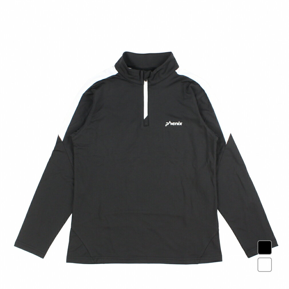 最大10％OFFクーポン 【11/30～12/1】 フェニックス ジュニア キッズ 子供 スキー/スノーボード タートルネックウェア Shoulder Line 1/2 Zip Tee ESB25LS80 PHENIX