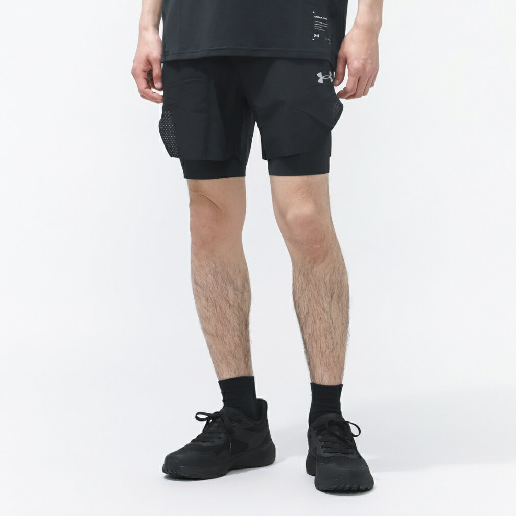 アンダーアーマー メンズ クロス ハーフパンツ UAアンブロークン ショーツ エリート 6010467 001 スポーツウェア ： ブラック UNDER ARMOUR