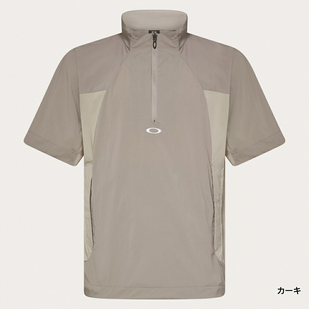 最大10％OFFクーポン 【7/18〜7/26】 オークリー ゴルフウェア 半袖ウインドブレーカー 春 夏 S/S PULLOVER JACKET (FOA408761) メンズ OAKLEY