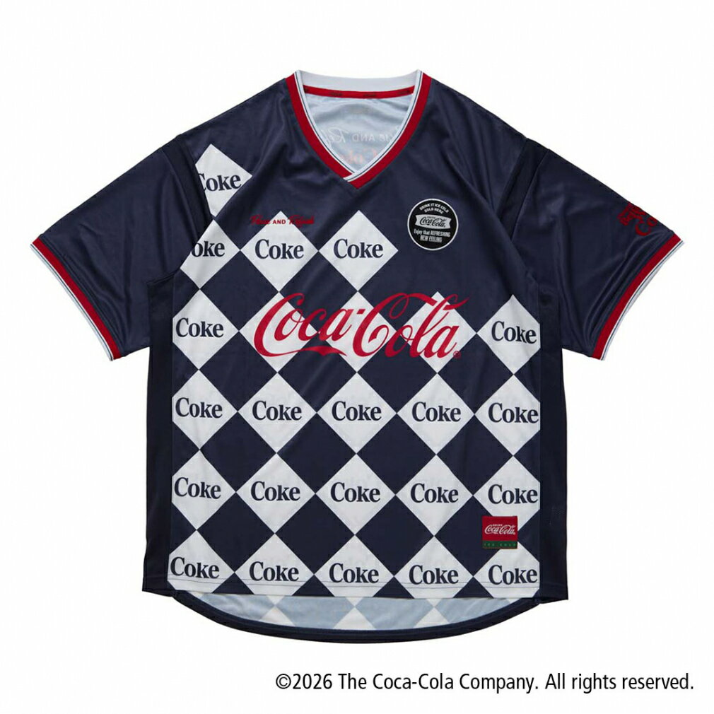 コカ・コーラ サッカー/フットサル 半袖シャツ ゲームシャツ CC-8SW1036TS : ネイビー Coca-Cola