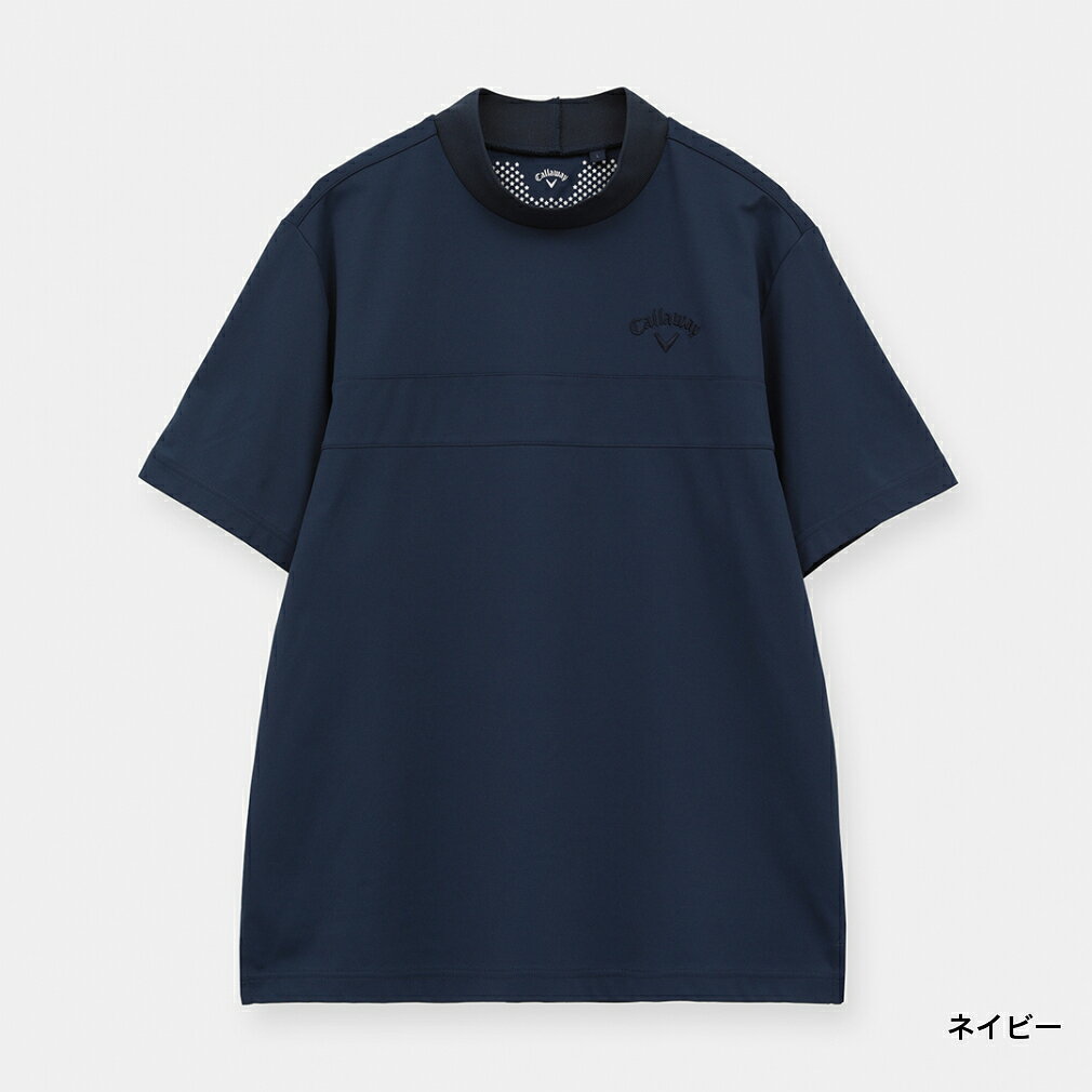 キャロウェイ ゴルフウェア 半袖シャツ 春 夏 スムースリブ衿半袖モックネック (C26134141) メンズ Callaway