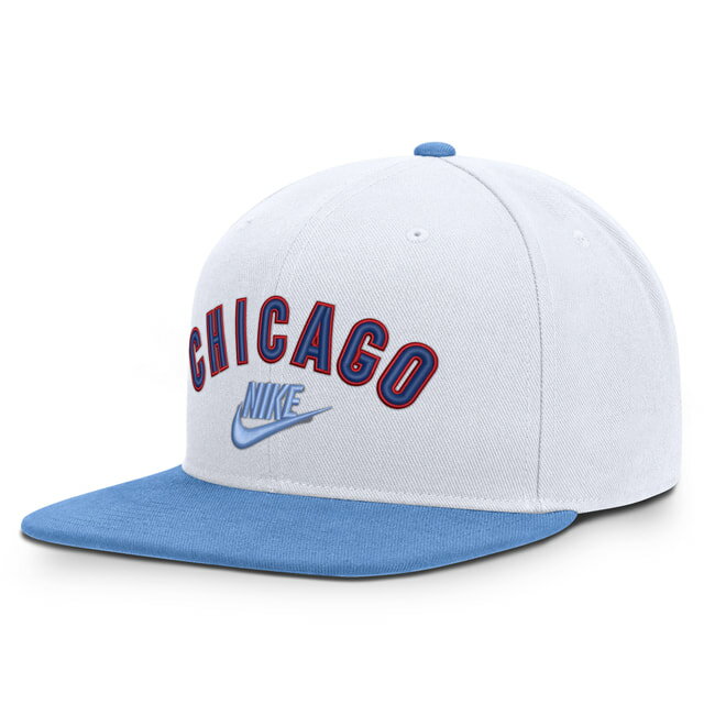 7/1限定★抽選で最大100％Pバック ナイキ メンズ 野球 シカゴ・カブス MLB COOPERSTOWN STRUCTURED SQUARE BILL CAP NB09-0-0LA : ホワイト×ペールブルー NIKE