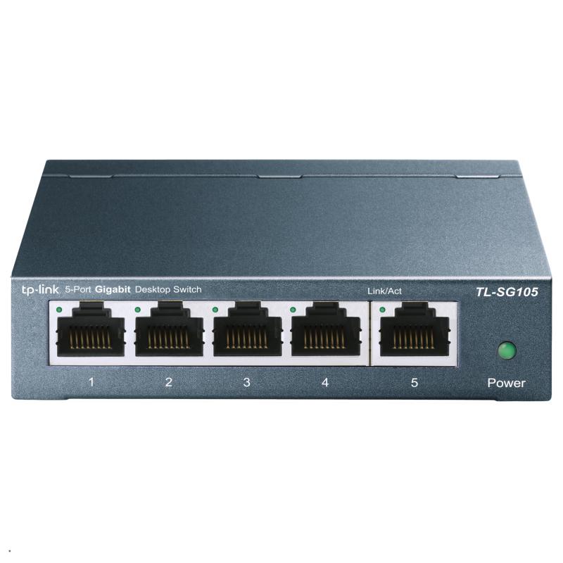 TP-Link 5ポート スイッチングハブ 10/100/1000Mbps ギガビット 金属筺体 設定不要 メーカーライフタイム TL-SG105