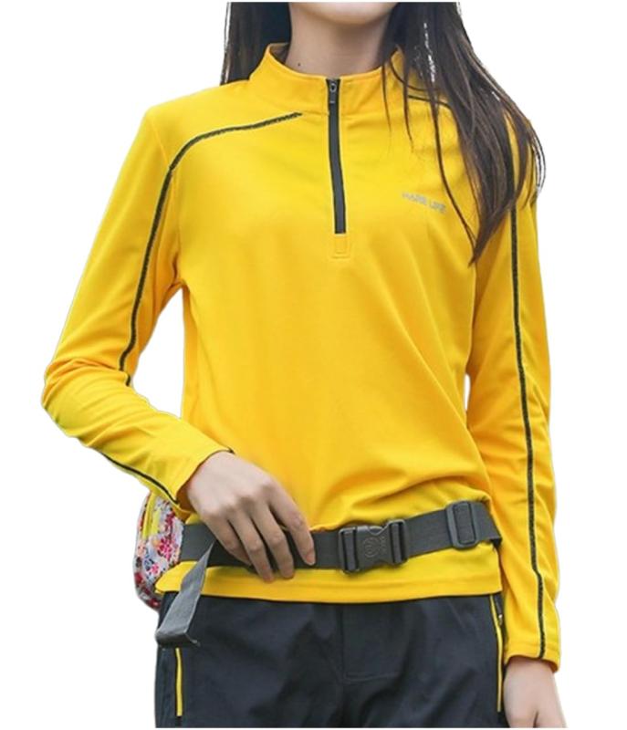 楽天ヘルスケアアルファ楽天市場店[エムシング] トップス トレーニングウェア ポロシャツ 素材 長袖 アウトドア 登山 ウォーキング 速乾 レディース 春 夏 秋