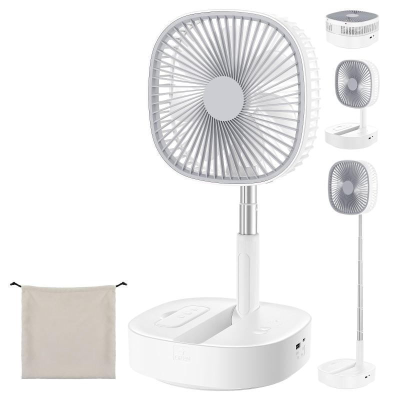 MoKo リビング扇風機 扇風機 折りたたみ 小型 卓上 リビング コードレス 小型ファン USB充電式 風量調節 高さ調節 左右120°首振り 180°反転可能 タイマー機能 残量表示 リモコン付きTYPE-C充電