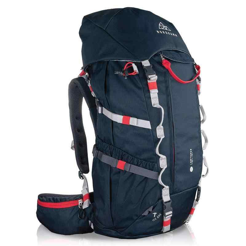 [NORDKAMM] バックパック 50L + 10L 大容量 軽量1.7kg 防水 レインカバー ザック 長期旅行 登山 防災 アウトドア【日本語説明書付】 (日本正規版) 60リットル