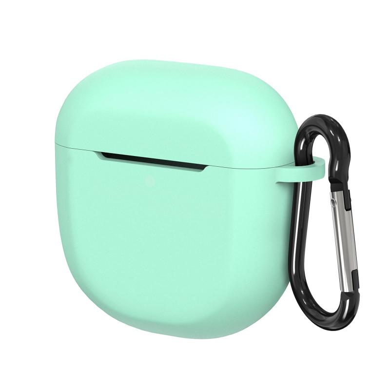 Geekria シリコン カバー 互換性 カバー ボーズ Bose QuietComfort Earbuds II 対応 True Wireless Earbuds 充電ケースカバー 外装カバー キーホルダーフック付き、フロントLED可視 (緑)