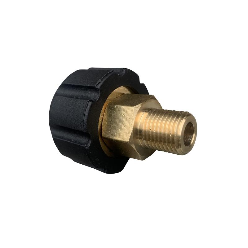 〈HOTEISON〉高圧洗浄機 高圧ホース 接続 異径 継手 変換 アダプター M22めねじ(軸心14mm）× G1/4 or G3/8