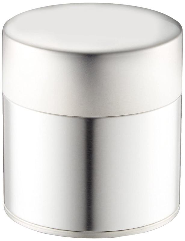 江東堂高橋製作所 茶筒生地缶 平缶 ステンレススチール シルバー