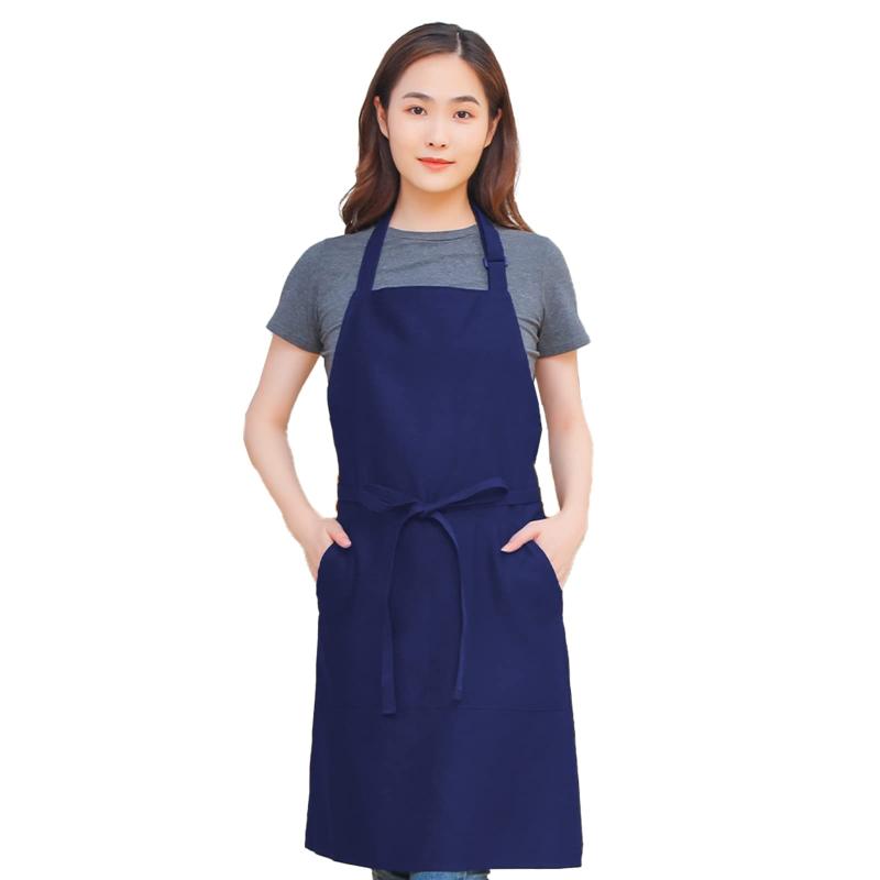 [cozycube] 首掛け 長さ調整タイプ H型 肩掛けタイプ シンプル エプロン 女性用 男性用 メンズ レデイース カフェ 無地 おしゃれ 大容量ポケット 汚れにくい シワ防止 ノーアイロン 透けない ポ