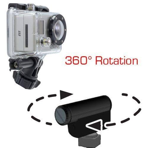 ChargerCityデュアルPost Telescopicヘッドレストマウントfor all GoPro Hero Session Sony Contour Roam Akaso Yi 4 K Action CamカメラにレコードドリフトRaceトラッ