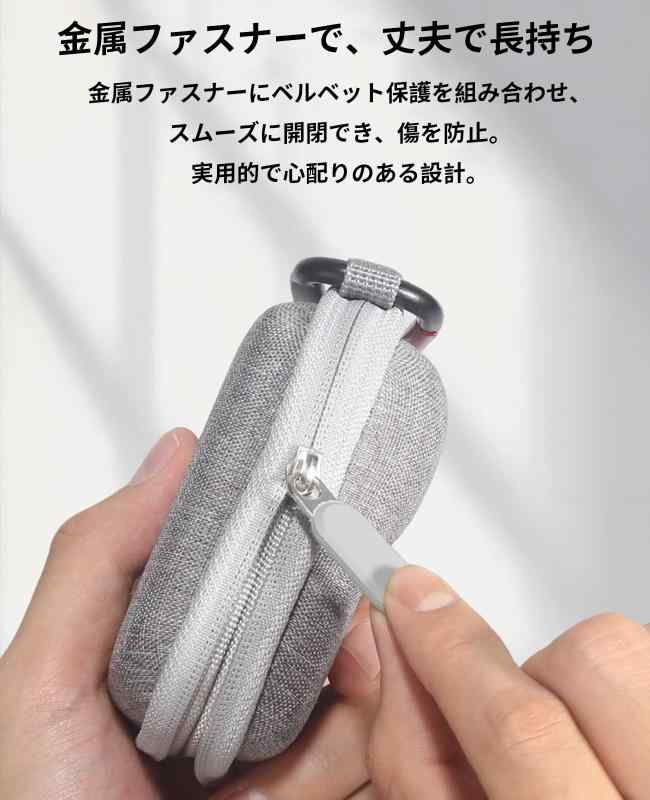 For Insta 360 GO Ultra 用 ケース カバー カメラバッグ 【NOUKAJU】 Insta 360 GO Ultra 用 ケース カバー EVAとキャンバス生地 収納袋 落下防止 キズ防止 耐衝撃 防塵 (グレー)