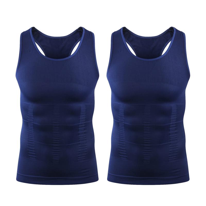 [Tersila] メンズ スポーツインナー タンクトップ 2枚組[通気防臭・吸汗速乾] 加圧インナー ノースリーブ トレーニングウェア コンプレッションシャツ ランニング トレーニング フ スポーツ