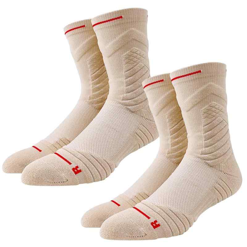 [Aqinmony] スポーツソックス バスケットボールソックス メンズ 無地 試合/練習用 靴下ソムリエ監修 中..