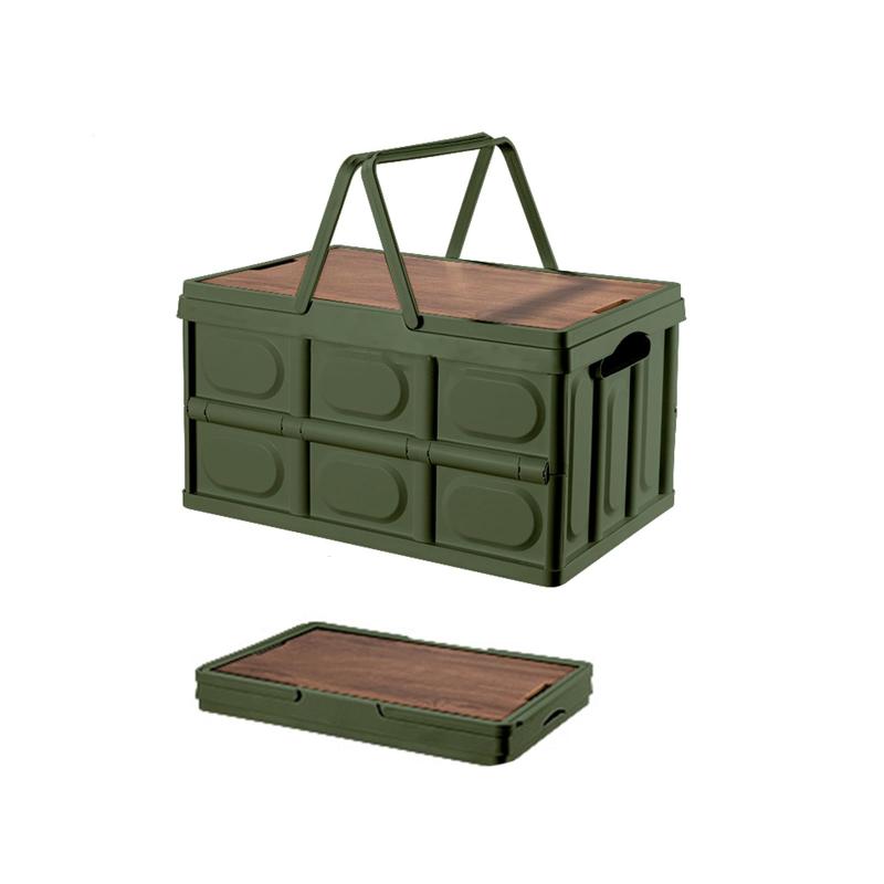 Yoseka キャンプ 収納ボックス 折りたたみ 持ち手 収納ボックス キャンプ用品 アウトドアボックス コンテナ ボックス 折り畳み キャンプ ボックス 収納ボックス 蓋付き コンテナボックス ト