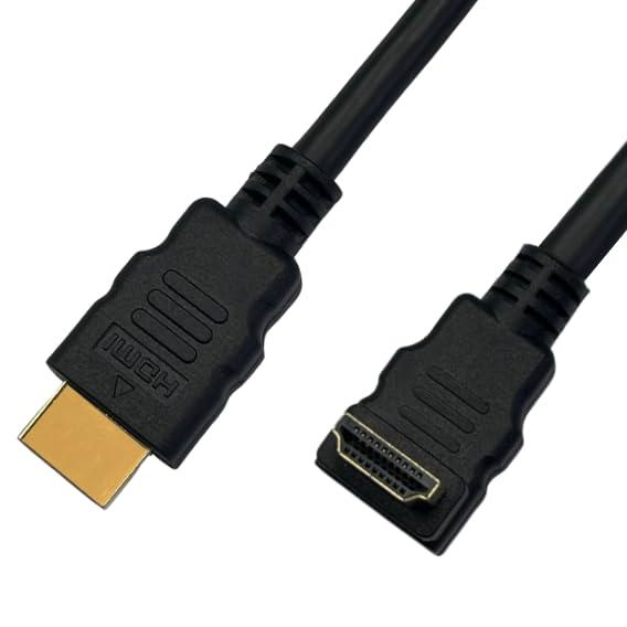 Lumen ルーメン HDMIケーブル 2m オス/オス【L型】90度端子搭載 4K60Hz 18Gbps HDMI 2.0ver【nポスト投函】HDMI 2.0v Cable 90 degrees A(M) to A(M)