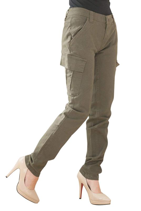 [ハッピー ホヌ] カーゴパンツ ストレッチ アウトドア ワークパンツ チノパン ジョガーパンツ 大きいサイズ レディース