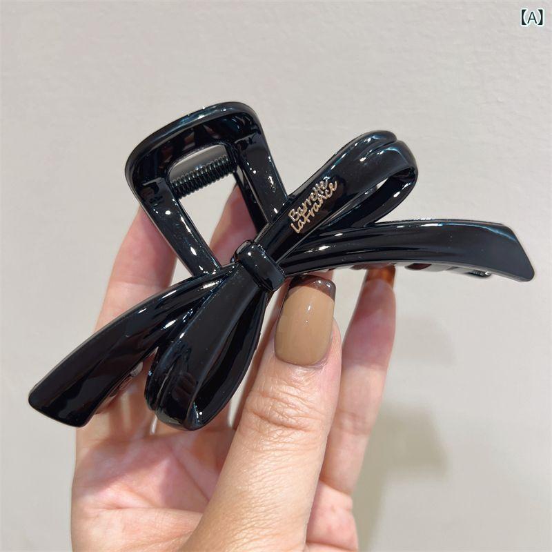 ヘルスケアアルファ楽天市場店のヘアクリップ レディース ヘアアクセサリー バンスクリップ 髪留め リボン付き 大きめ 大容量 しっかり留まる ヘアアレンジ 韓国 スイート エレガント おしゃれ 上品 フレンチスタイル 盤髪 まとめ髪 髪飾り 華やか かわいい フェミニン デイリー使｜アングル2