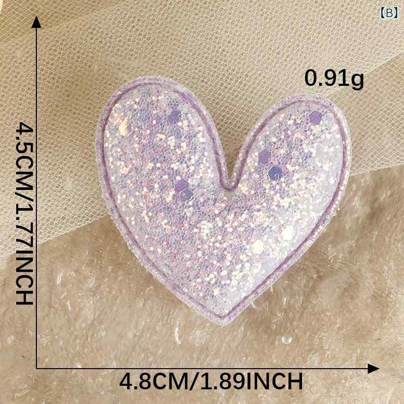 つの クールな 刺繍の 立体の 愛の バッジの 刺繍は スパンコールの 装飾の ヘア ...