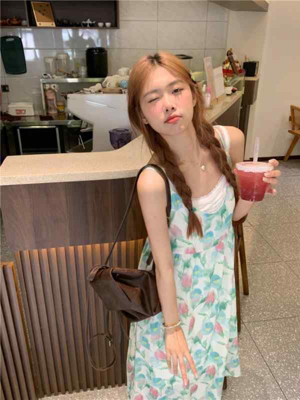 Rakuten - ワンピース 女性用 春夏 海辺 バカンス ゆったり チュール 柄 ビーチ ドレス かわいい Vネック キャミソール スカート 甘め ロング 丈 軽量 吸湿速乾 接触冷感 綿混 素材 通勤 普段使い アウトドア ブラック ピンク系 アイボリー