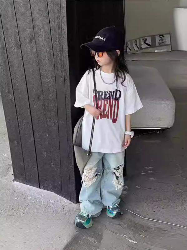 カットソー キッズ 女の子 半袖 トップス 夏服 ロング丈 ゆったり 大きいサイズ 体型カバー おしゃれ かわいい カジュアル 通学着 お出かけ着 着痩せ 部屋着 普段着 ビッグシルエット オーバーサイズ シンプル ナチュラル 綿混素材 涼しい 快適 ナチ