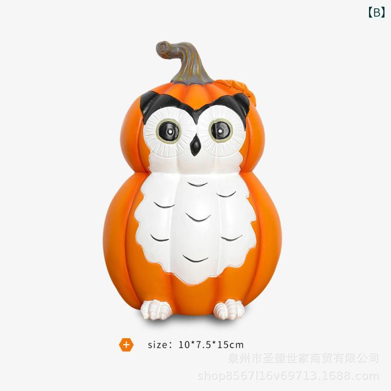 置物 レディース インテリア 雑貨 南瓜 狐 猫頭鷹 動物 モチーフ 家具 装飾 彫刻 飾り付け 飾り物 かわいい ハロウィン パーティー 用品 普段使い オブジェ フィギュア 部屋装飾 卓上飾り 玄関装飾 高級感 リアル おしゃれ ギフト用品 季節感 撮の商品画像 2