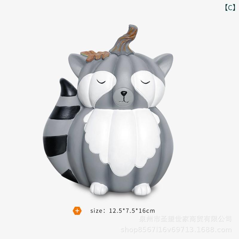 置物 レディース インテリア 雑貨 南瓜 狐 猫頭鷹 動物 モチーフ 家具 装飾 彫刻 飾り付け 飾り物 かわいい ハロウィン パーティー 用品 普段使い オブジェ フィギュア 部屋装飾 卓上飾り 玄関装飾 高級感 リアル おしゃれ ギフト用品 季節感 撮の商品画像 3