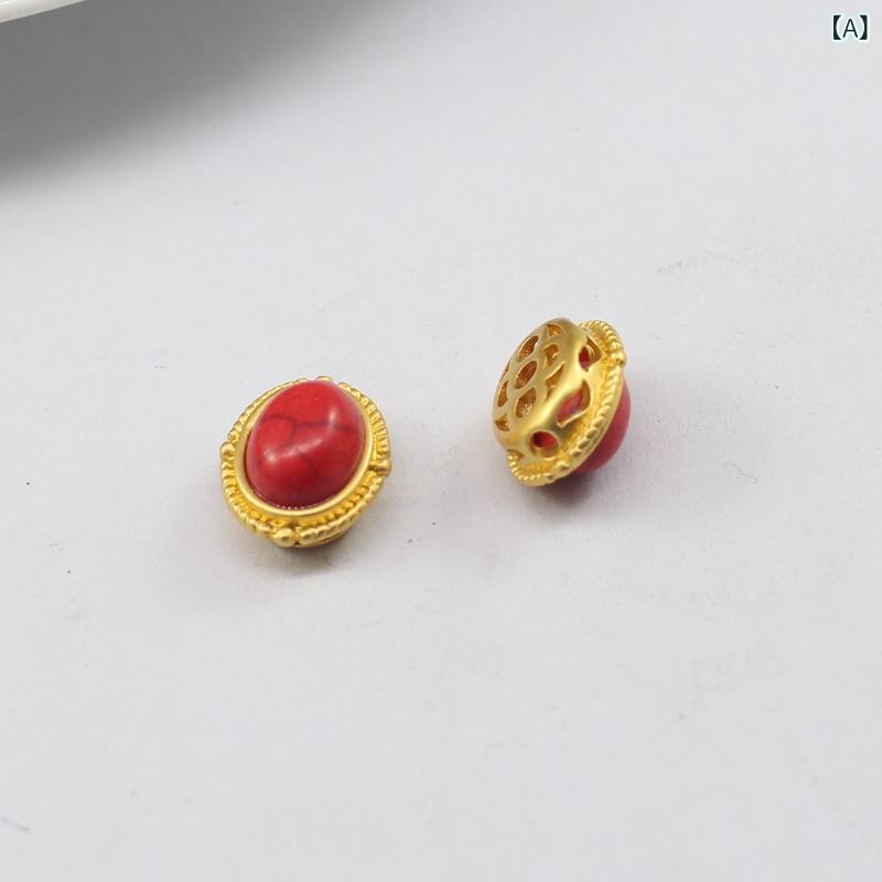 ヘルスケアアルファ楽天市場店のアクセサリーパーツ レディース 指輪用 空枠パーツ 金属チャーム 天然石用 DIY素材 差し込み式 透かし彫り 幾何学模様 ターコイズ装飾用 ビーズ装飾 連結金具 ゴールド メッキ加工 ジュエリー製作 ハンドメイド用 手芸材料 高級感 華奢 シンプル オ｜アングル2