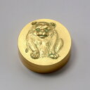 和風小物/高村光雲原型 肉池 朱肉入『福犬』鋳銅製 金箔 桐箱入 T-18【ポイント10倍】