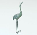 庭置物/般若純一郎作 30号「上向鶴(噴水)」銅製【ポイント10倍】