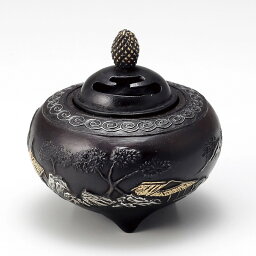 【 高岡銅器 】伝統美術 芳親作「山水香炉」銅製 古手色 桐箱入 131-10【ポイント10倍】