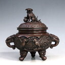 【 高岡銅器 】伝統美術 香炉「開運花鳥」136-52【ポイント10倍】