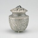香炉 高岡銅器 伝統美術「七草香炉」亜鉛合金製 銀メッキ 桐箱入 9.5φ×12.5cm【ポイント10倍】160-06