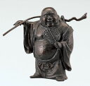 和風置物/般若純一郎作「木彫風布袋」【ポイント10倍】