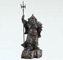 和風置物/般若純一郎作「木彫風毘沙門天」【ポイント10倍】