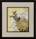 パネル 電鋳額 彫金「四君子 中」 木製額 39×42cm【ポイント10倍】150-05