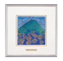 風水「五彩の富士山」彫金パネル/池田満寿夫作「青富士(大)」【ポイント10倍】