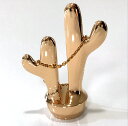 「 サボテン ブロンズ アクセサリースタンド Cactus(カクタス)」 アクセサリー掛け アクセサリーホルダー 青銅製 オブジェ 置物 インテリア