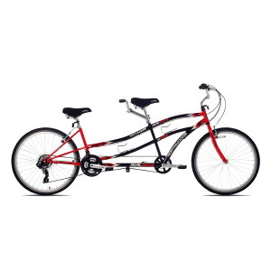 タンデム 自転車 二人乗り ケントノーストウッド 赤/黒 前輪26X後輪26インチ Kent Northwoods Dual Drive Tandem Bike 22648 (26-Inch Wheels), Red/Black【組立要】