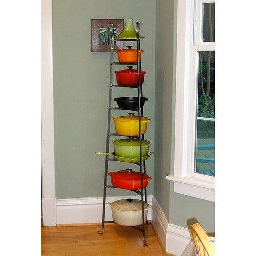 【組立要】クックウェアスタンド 鍋置き棚 8段 Enclume CWS8 8-Tier Cookware Stand, Hammered Steel