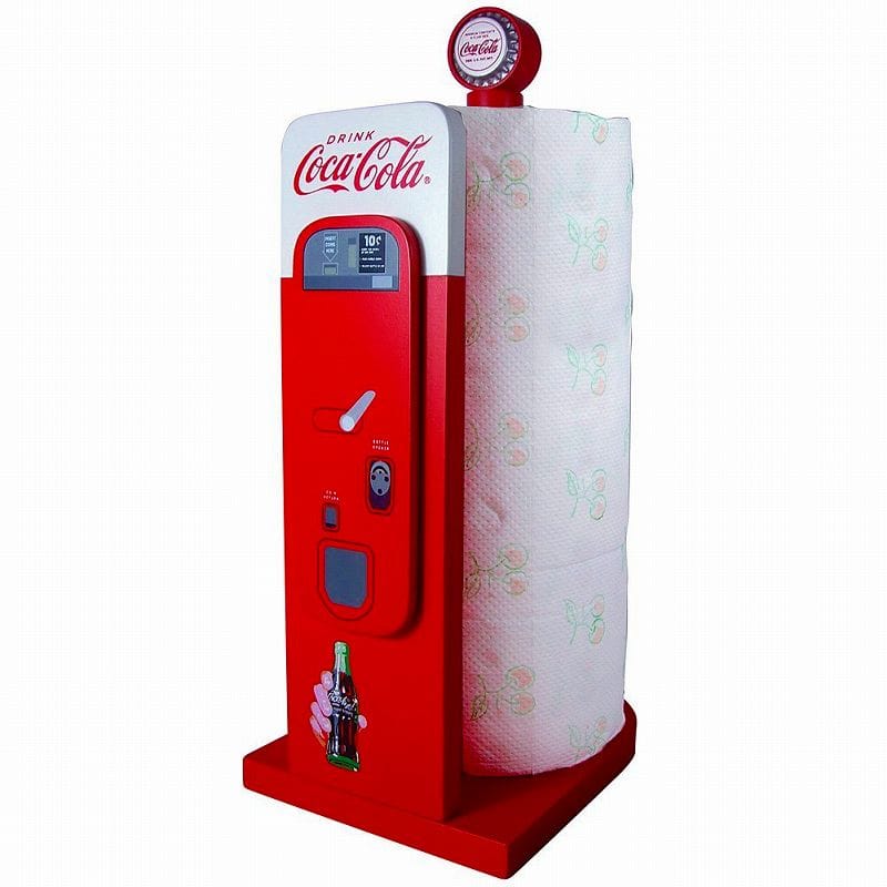 キッチンペーパーホルダー コカ・コーラ 自動販売機型 ペーパータオル ホルダー 西海岸 カリフォルニア Coca-Cola Vending Machine Kitchen Collectible Paper Towel Holder