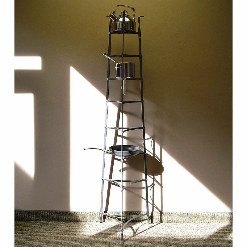 【組立要】クックウェアスタンド 鍋置き棚 8段 Enclume CWS8 8-Tier Cookware Stand, Hammered Steel [2]