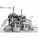 デュックストップ ステンレス鍋10点セット IH可 Duxtop Whole-Clad Tri-Ply Stainless Steel Induction Re...