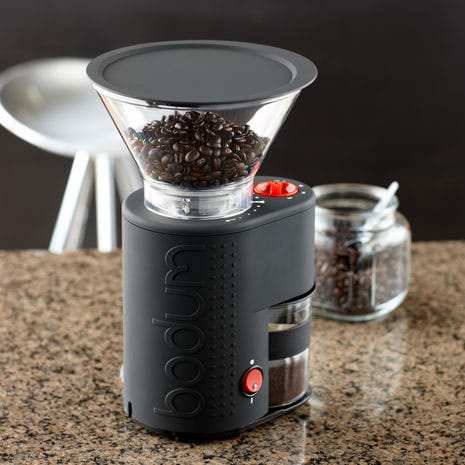 ボダム ビストロ 電気コーヒーグラインダー コーヒーミル 豆挽き ブラック Bodum B...