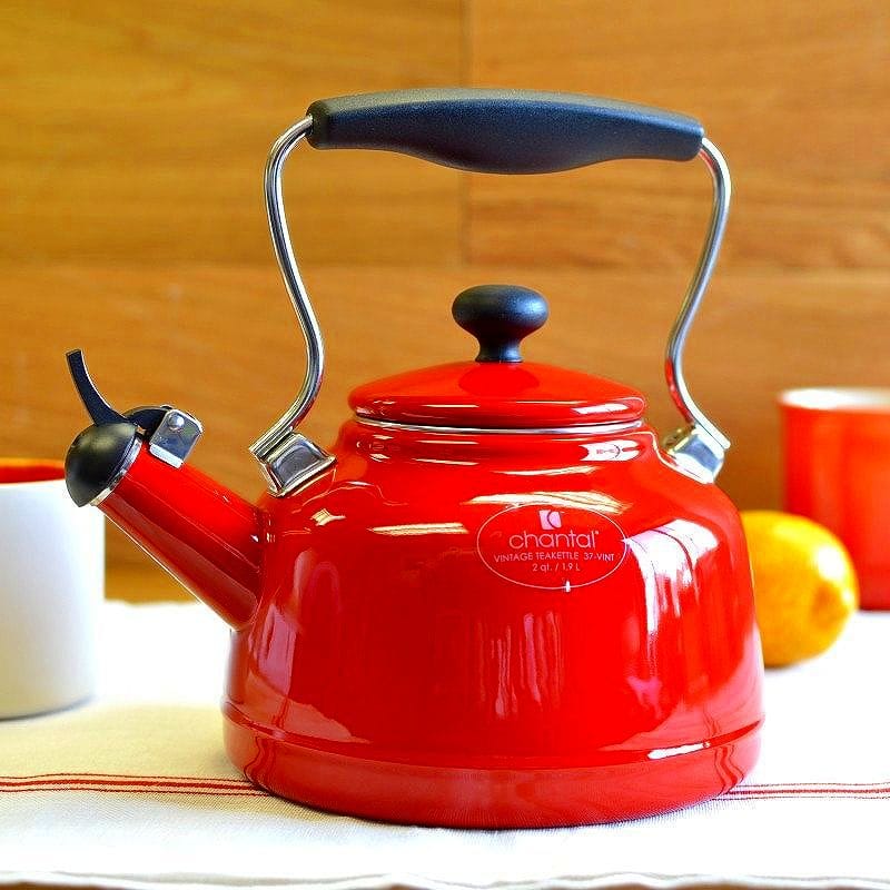 JPg  V^[ IHΉ re[W z[[ Chantal Enamel-On-Steel Vintage Teakettle 37-VINT